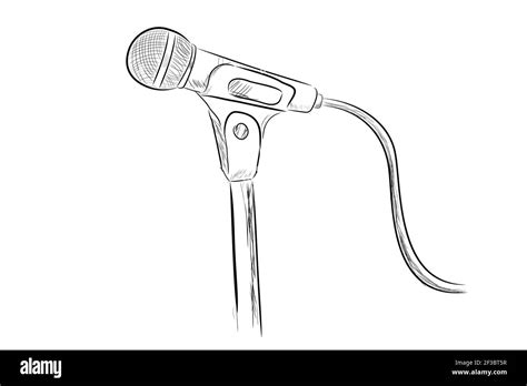 Microphone Stand Drawing