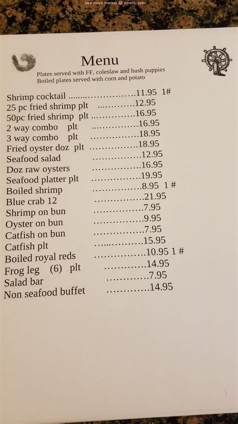 Online Menu of House of Seafood Buffet Restaurant, Bush, Louisiana ...