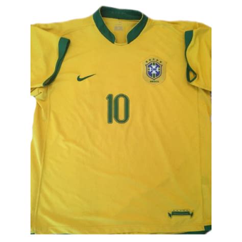 Ronaldinho Brazil Shirt 2006 Home, Ronaldinho Jersey Number 10