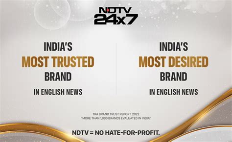 NDTV 24x7 Named India's Most-Trusted English News Channel