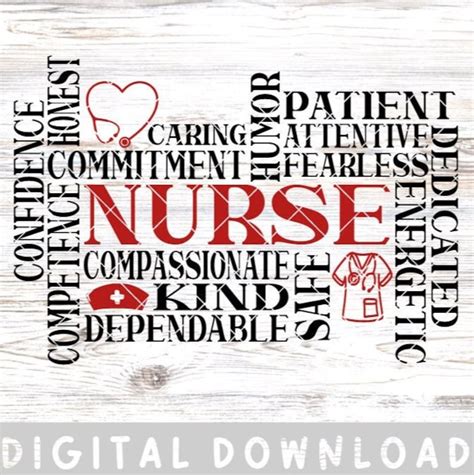 Nurse Word Art Digital Download PNG JPG SVG - Etsy