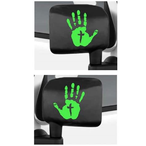 Jeep Wave Hand Cross Mirror Decals Set Of 2 – Jeep Wrangler Decals ...