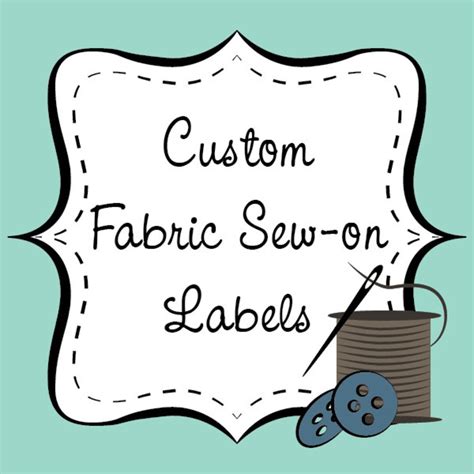 Custom Printed Fabric Sew-on Labels PLEASE CLICK learn More About This ...