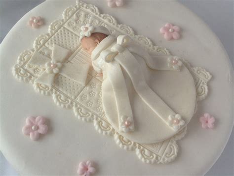 CHRISTENING CAKE TOPPER Baby Girl First birthday by EdibleSugarArt