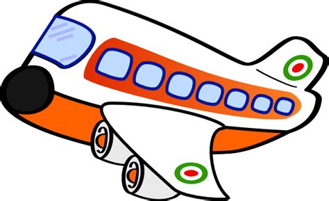 Orange Jumbo Jet Clip Art at Clker.com - vector clip art online, royalty free & public domain