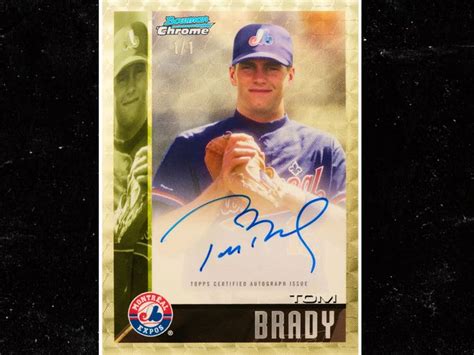 Collector Pulls 1-Of-1 Tom Brady Topps Superfractor Montreal Expos Card