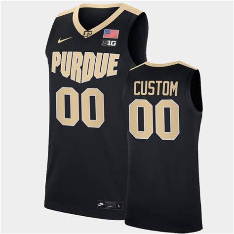 Men's Purdue Boilermakers Custom Nike Black College Game Basketball Jersey