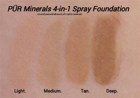 PÜR Minerals Spray Foundation; Review & Swatches of Shades