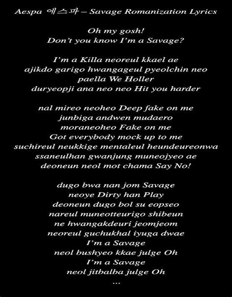 Aespa – Savage Lyrics English Translation, Video – AZ World News | Savage lyrics, Lyrics, Me too ...