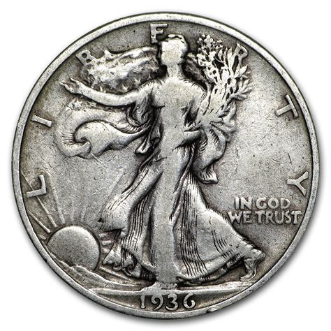 1936 Walking Liberty Half Dollar VG/VF - Walmart.com - Walmart.com