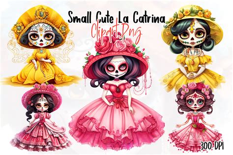 Cute La Catrina Watercolor Clipart Graphic by Aspect_Studio · Creative Fabrica