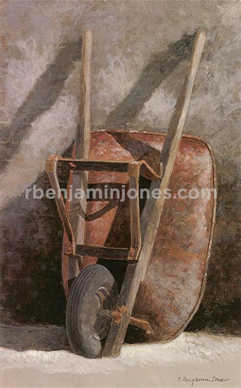 Wheelbarrow - painting, print