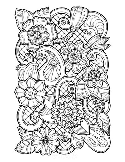 Free Flower Coloring Pages for Kids & Adults