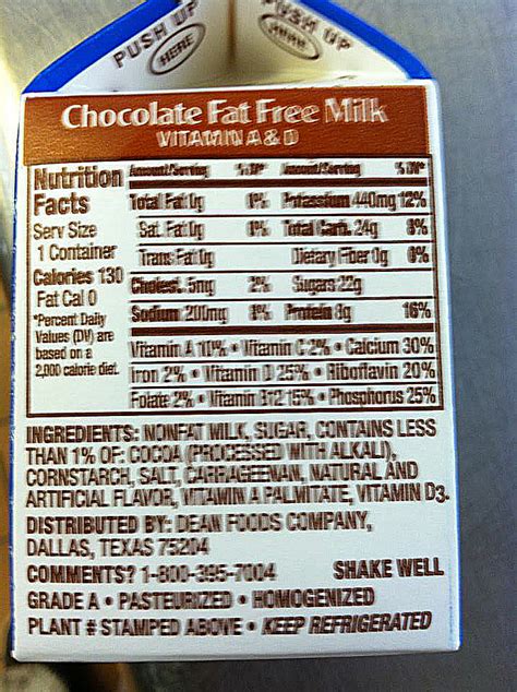 Trumoo Chocolate Milk Carton Nutrition Facts - Nutrition Ftempo