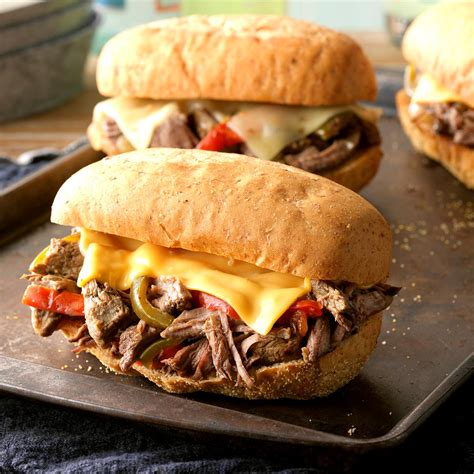 Philly Cheese Sandwiches Recipe | Taste of Home