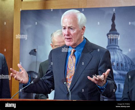 United States Senator John Cornyn (Republican of Texas) makes remarks ...