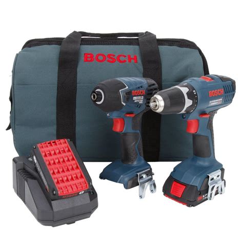 Bosch 18-Volt Lithium-Ion Combo Kit (2-Tool)-CLPK24-180 - The Home Depot