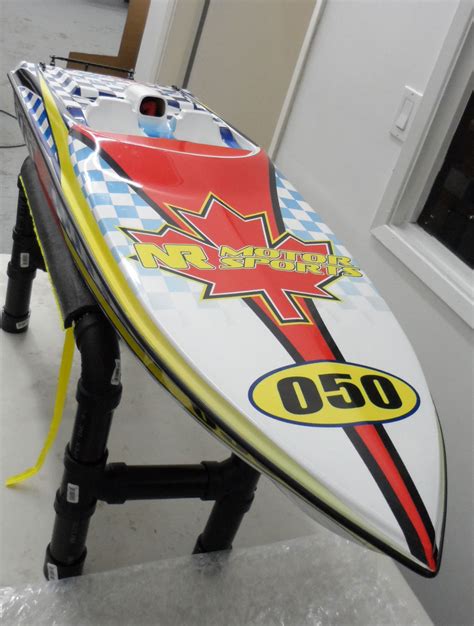 omecca custom graphic design: Enforcer RC Boat Graphics