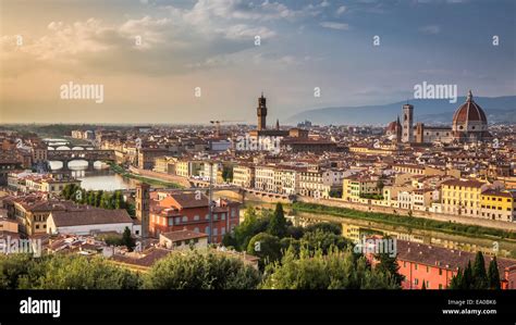 Sunset over Florence, Italy Stock Photo - Alamy