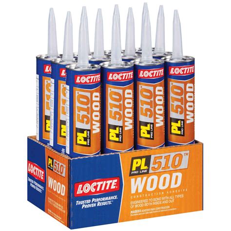 Loctite PL 510 Wood & Panel Construction Adhesive - 10 Oz. (12 Tubes ...