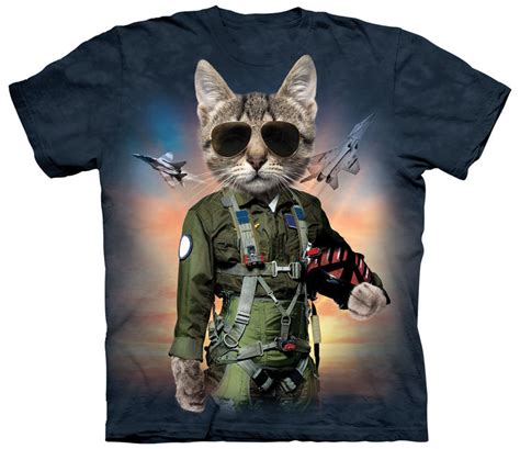 Top Gun Cat Shirt Made in the USA Environmentally Friendly