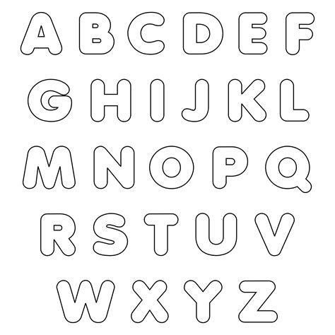 Bubble Letters Alphabet Printable