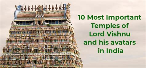 10 Most Important Temples of Lord Vishnu and His Avatars In India