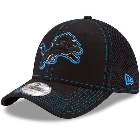 New Era Detroit Lions Black Shock Stitch Neo 39THIRTY Flex Hat