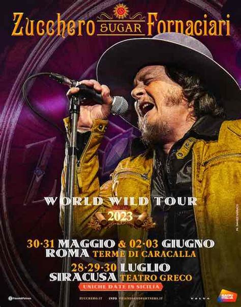 Concerti di Zucchero "Sugar" Fornaciari: date tour 2023 in Italia