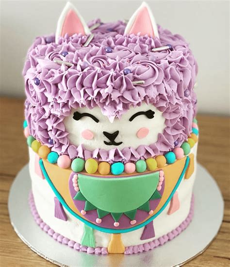 Llama Birthday Cake Ideas Images (Pictures)