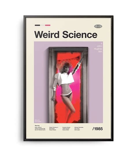 Mid-century modern Weird Science movie poster - Weekend Poster