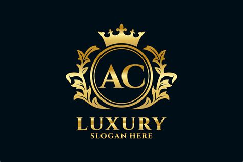 Initial AC Letter Royal Luxury Logo template in vector art for ...