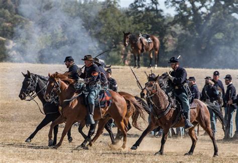 Union cavalry reenactment editorial photography. Image of gettysburg ...