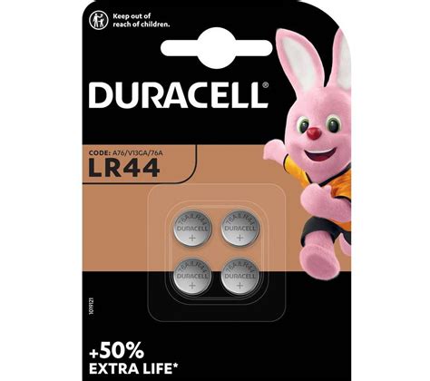 DURACELL LR44 Batteries - Pack of 4 Deals | PC World