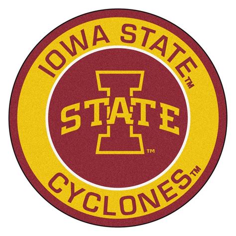 FANMATS NCAA Iowa State University Gold 2 ft. x 2 ft. Round Area Rug