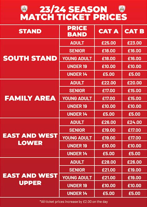 MATCH TICKET PRICES FOR 23/24 SEASON - News - Barnsley Football Club