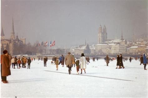 Zürich Bürkliplatz: 1963 Seegfrörni | Seen, Zürich, Schöne landschaften