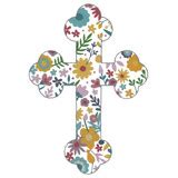 Floral Easter Cross Silhouette