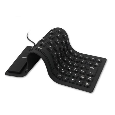 Waterproof Silicone Keyboard Foldable Flexible USB Mini Dustproof dirt ...