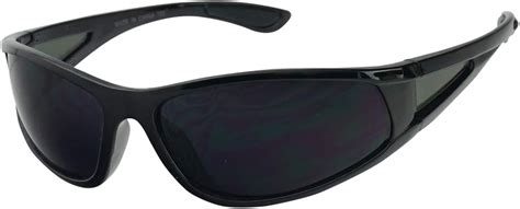 Sonnenbrillen Mens Dark Wrap Around Plastic Polarized Sports Sunglasses Black Shades Case ...