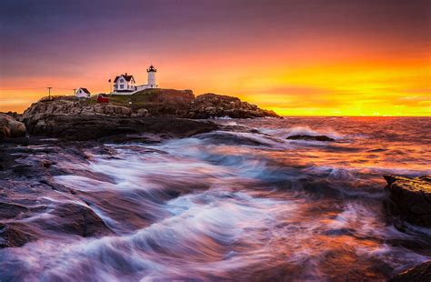 Epic Sunrise at Nubble Lighthouse Photograph by Benjamin Williamson ...