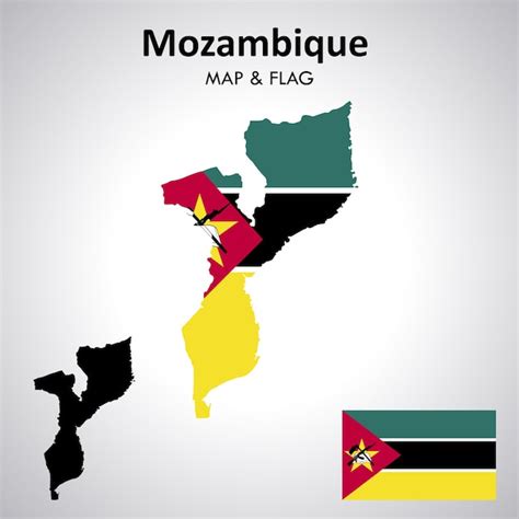 Premium Vector | Mozambique flag and map design map flag vector file