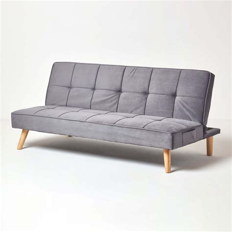 Bower Velvet Sofa Bed, Dark Grey