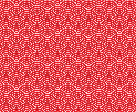 Red Japanese Wave Seamless Pattern Vector Art & Graphics | freevector.com