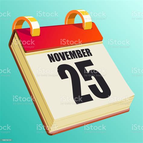 November 25 Stock Illustration - Download Image Now - 2019, 2020, 2021 ...