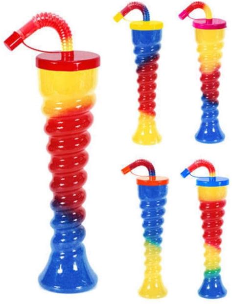 Novelty Slush Puppie Twist Slush Yard Cups 12oz 350ml HT7 X 190 Cups Lids Straws Parties BBQ ...