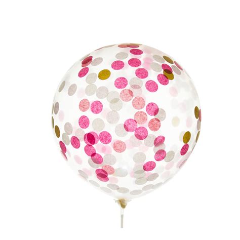 Confetti-Filled Balloons 17 inch Pink Mix