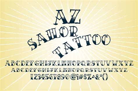 AZ Sailor Tattoo | Serif Fonts ~ Creative Market