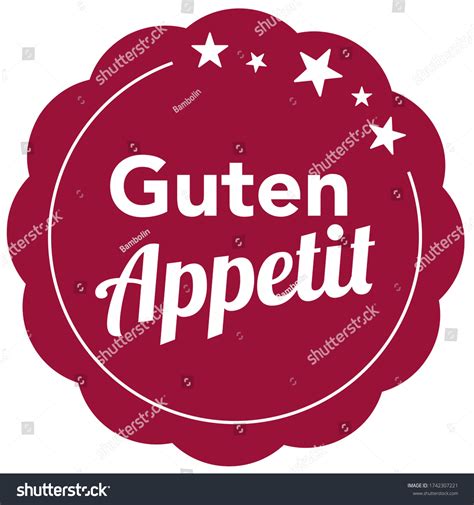 Guten Appetit German Enjoy Your Meal Stock Illustration 1742307221