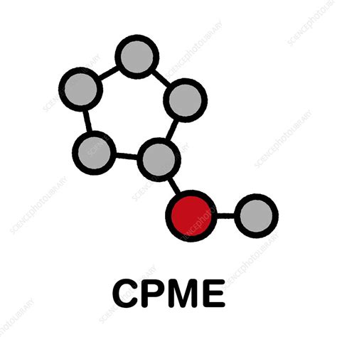 Cyclopentyl methyl ether solvent molecule, illustration - Stock Image - F030/5304 - Science ...